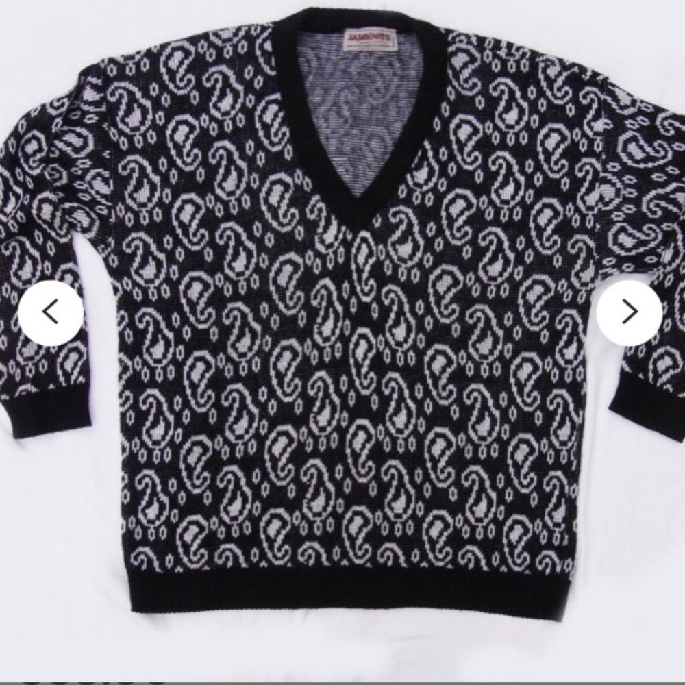 Vintage 80s Paisley Women's Sweater Jamknits
